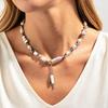 Trendy Irregular Faux Pearl Beaded Necklace for Women - Personality CCB Clavicle Chain
