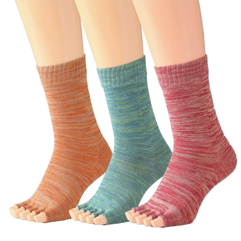 

Cool Cotton 5 Toe Socks with No Toe 3 Color Set [Mikasa Socks] Tips,