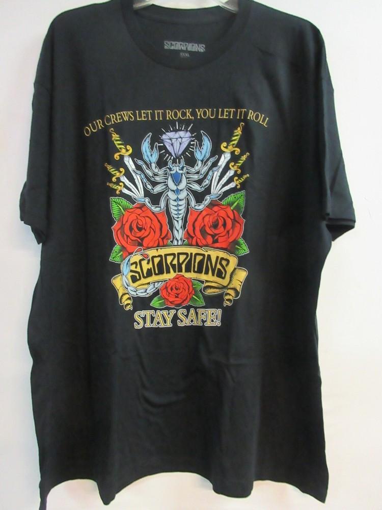 SCORPIONS OFFICIAL MERCH CREWS ROCK 2018 BAND CONCERT MUSIC 3XL / XXXL Unisex T-Shirt L