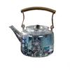 High borosilicate glass colorful handle kettle health - preserving hot water kettle household flower and herb teapot