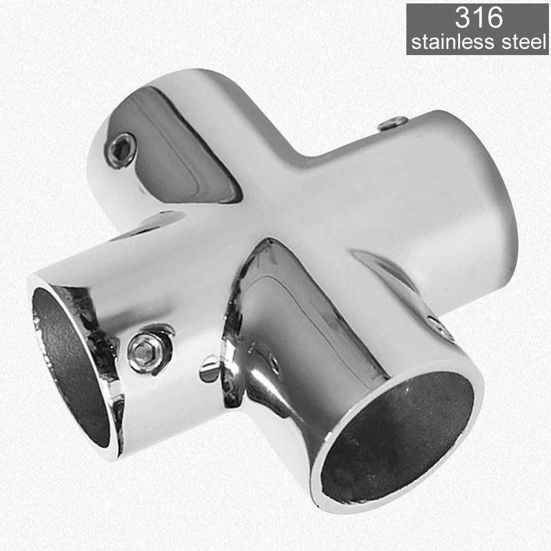 316 Stainless Steel Tube Pipe Connector Super Anti-corrosion No Rust for Ocean Yacht Dock Outdoor Awning Tube Fastener