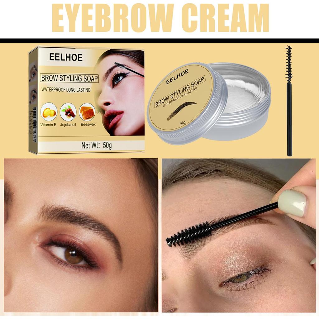 EELHOE Eyebrow Styling Paste-3D Shaping with Colorless, Transparent Formula for Lasting, Natural-looking Eyebrows