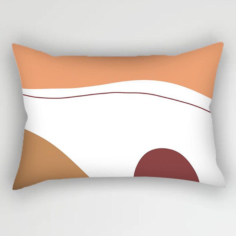 30x50cm Geometric Pillowcase Home Decor Cushion Cover Abstract Leaves Plant Patchwork Rainbow Polyester