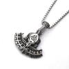 Viking Torto Ax Celtic Wolf Titanium Steel Pendant Necklace Men's European and American Necklace
