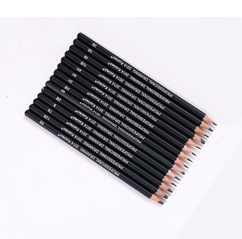 Hongxing Cashmere 14-Piece Sketch Set: Professional Charcoal Pencils for Beginners and Adults