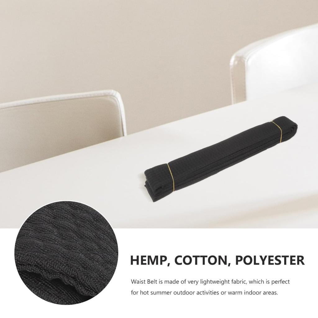 LEDMOMO Judo Black Karate Premium Black Brazilian 280cm Belt, Jiu-Jitsu Belt, Belt, Belt, Jiu-Jitsu Black,