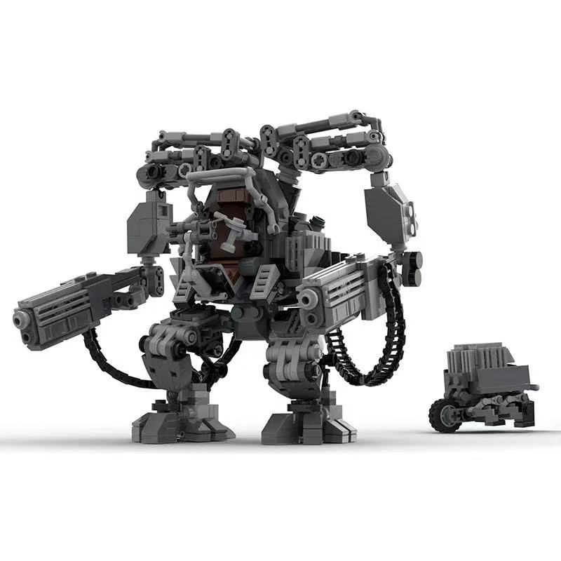 MOC Black Robot APU Mecha Robot Weapon Building Blocks Assembly Classic Movie Model Building Block Toy Holiday Birthday Gift
