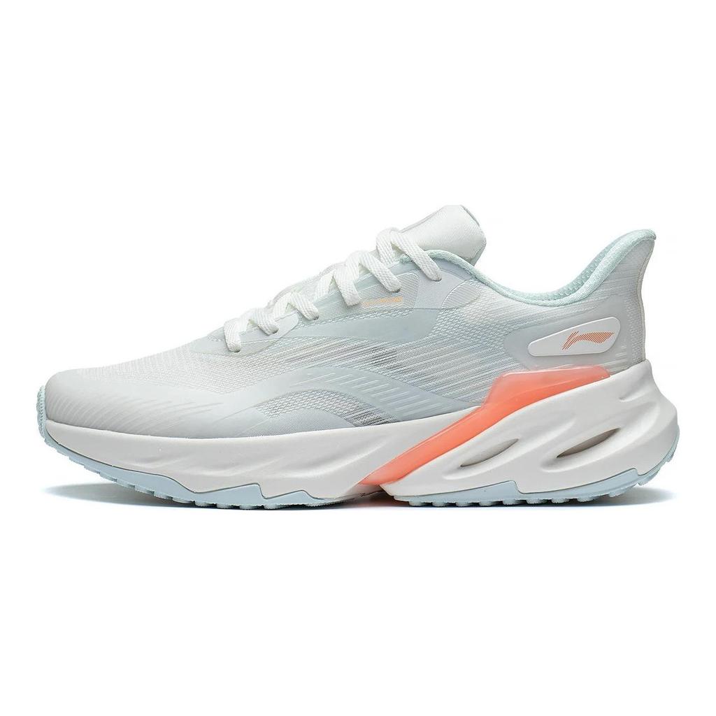 Li Ning Vibe 2.0 Cushioning Abrasion Resistant Rebound Low top Running Shoes Women's White Blue ARST030-3