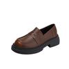 Frühling~ Retro polierte dicksohlige faule Frau Innenhöhenerhöhung 7CM kleine Lederschuhe Frau