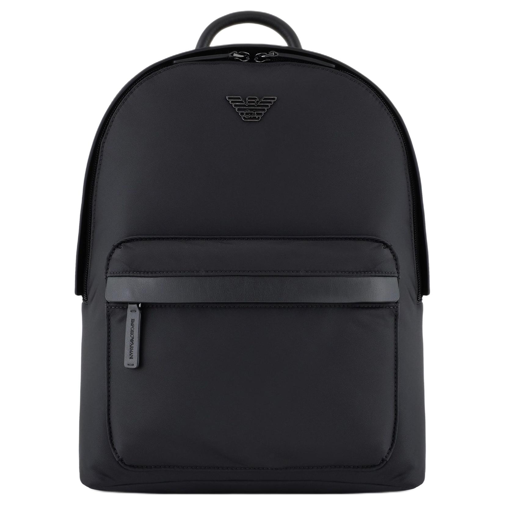 

Emporio Armani Logo Nylon Backpack Men Backpacks Black EM001804AF13454UC001 Basic Set (Bag+Dust Bag)