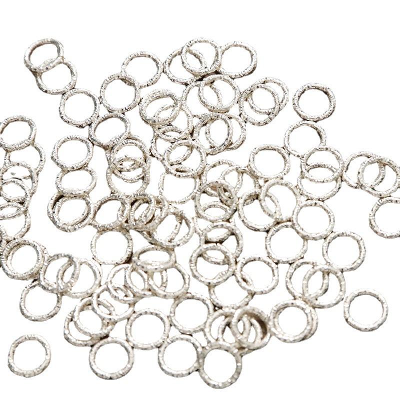 20Pcs 8Mm Small Silver Ring Closed Ring Diy Hand-Made Key Chain Bracelet Connecting Ring Hanging Ring Material