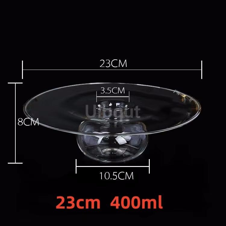 Transparent Glass Bowl with Side Opening Dry Ice Bowl Creative Cuisine Tableware Special Restaurant Salad ceramic bowl set