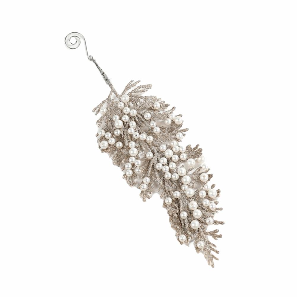 New Glitter Branches Christmas Tree Pendant DIY Realistic Christmas Cypress Leaf Christmas Ornament Tree Trimming