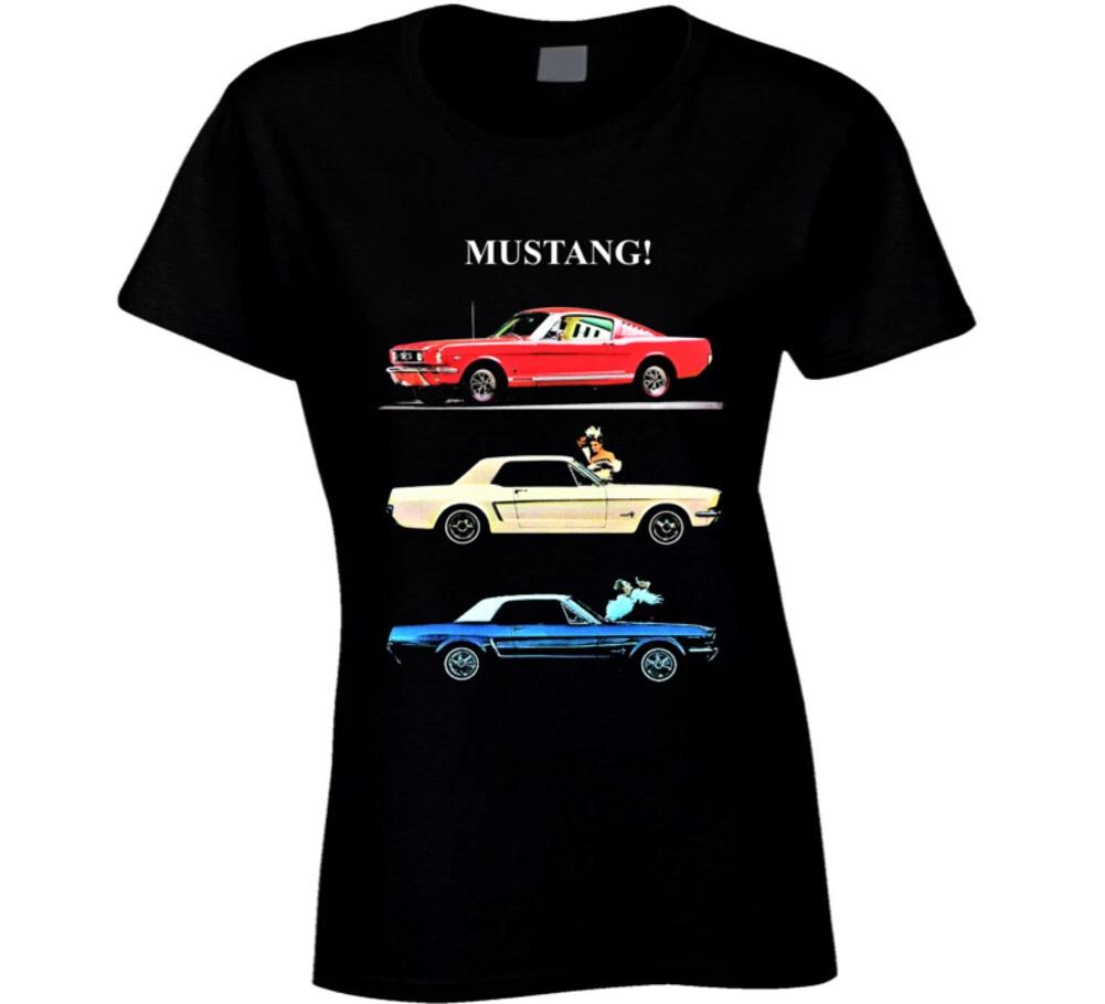 1965 Mustang Red White Blue Fastback Convertible Hardtop Coupe Gift Ponycar Ladi 4XL
