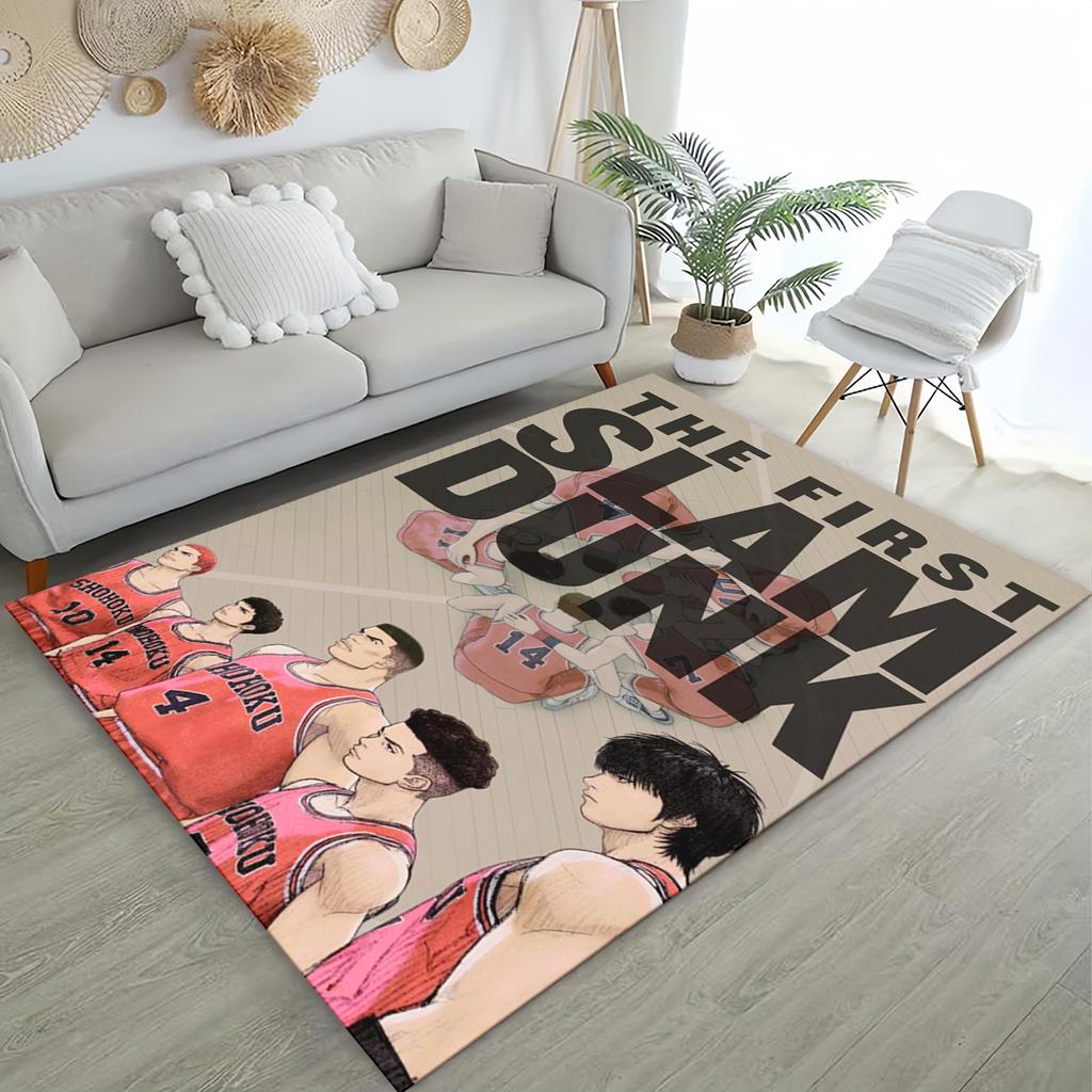 SHOHOKU 27 Style New SLAM DUNK Cartoon Basketball Anime Carpet Rug for Living Room Bedroom Home Sofa,Kid Play Non-slip Floor Mat