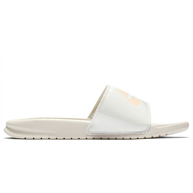 Nike Benassi JDI Fashion Comfortable Rubber Sole Slide Sandals Women Sandals Pink White 618919-021
