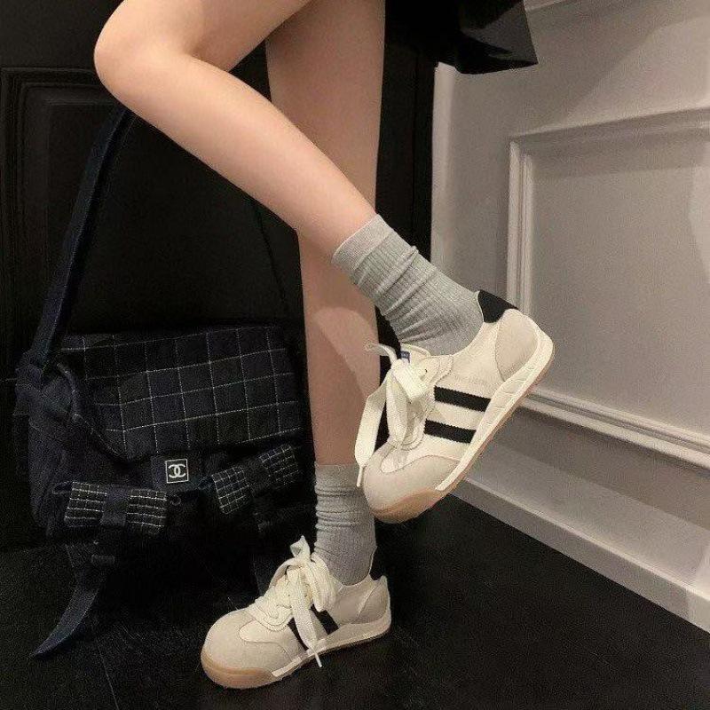 

~ The inner height of the thick-soled little white shoes for women with big heads and ugly cute shoes increases in spring and autumn 35 белый