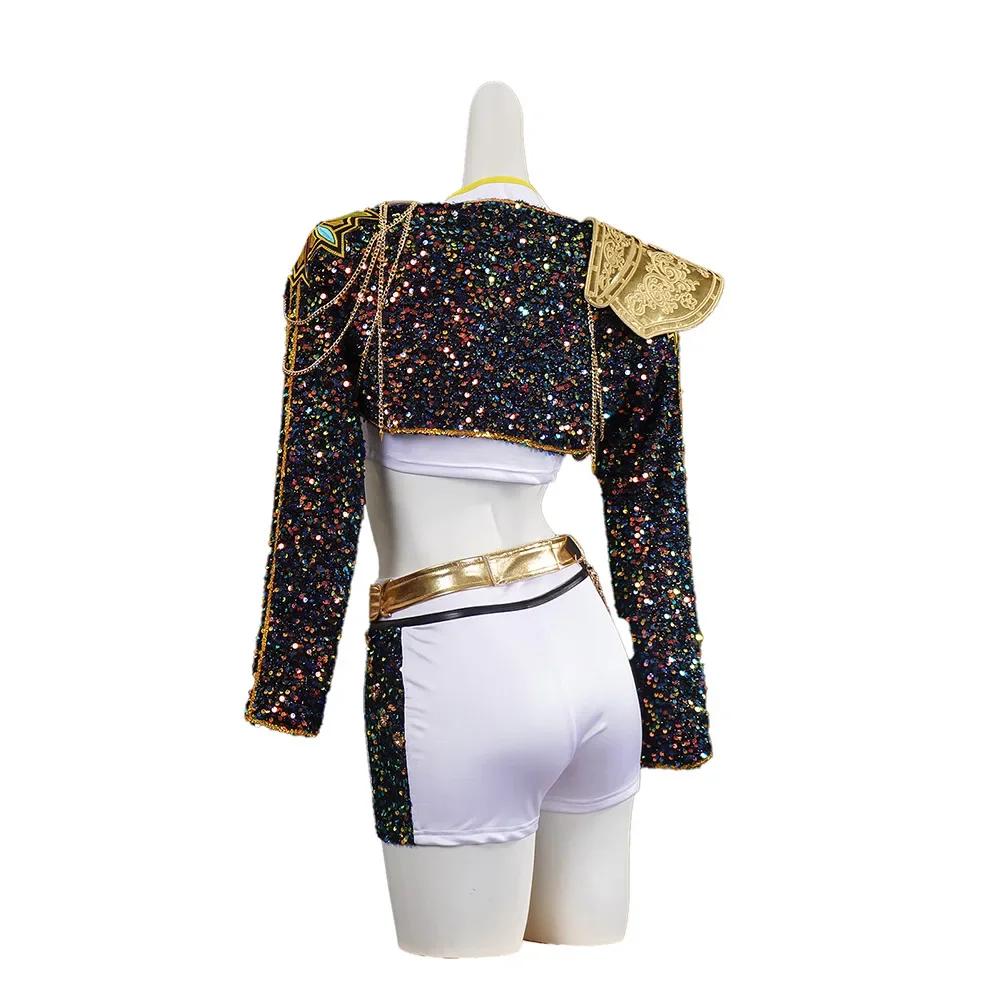 Kids Girls K-pop Rumi Zoey Mira Cosplay Fantasy Costume Disguise for Child Roleplay Outfits Halloween Carnival Suit