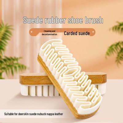 Soft Rubber Bristle Suede & Nubuck Shoe Cleaning Brush for Stain Removal On Snow Boots