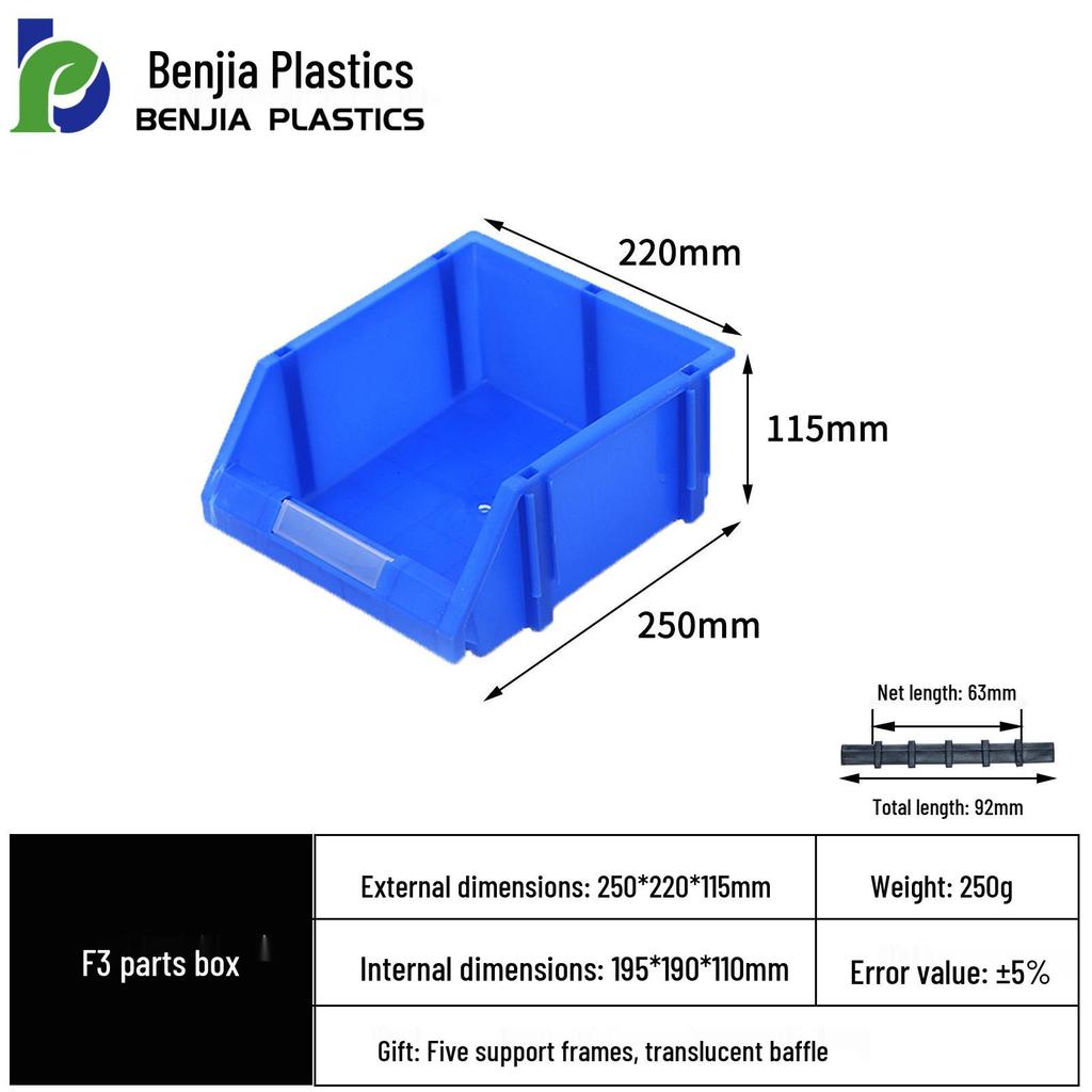 Large Wall-Mounted Plastic Screw Organizer with Compartments