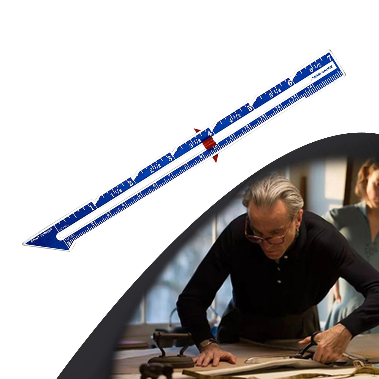 

Machine Seam Essential Tool Sewing Ruler Point Turner Ripper Knitting Plastic Aluminum 8 for синій