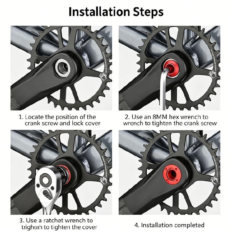 Cycling Bicycles Crank Side Cover Protector Suitable for Standard Groupset High Strength Aluminum Alloys Construction