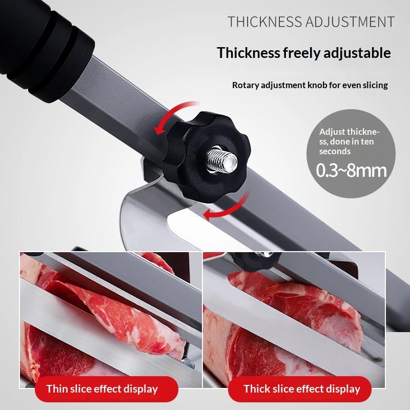Beef Mutton Roll Slicer Machine Stainless Steel Meat Slicer Beef Thin Slice Frozen Meat Household Barbecue Hot Pot Cooking