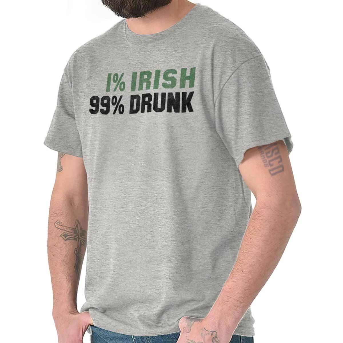 St Patrick s Day Irish Luck Funny Joke Gift Womens or Mens Crewneck T Shirt Tee XL