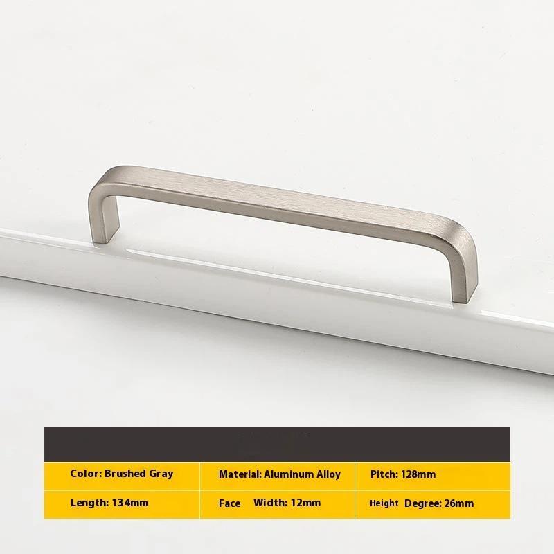 Modern Minimalist Pulls Cupboard Dressers Black Gold Silver Cabinet Door Handles Closet Drawer Knobs Kitchen Furniture Hardw