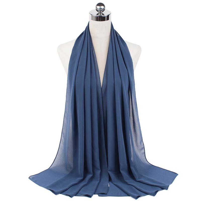 Women Muslim Chiffon Hijab Scarf Shawls Modal Cotton Jersey Hijabs Plain Soft for Ramadan Lady Voile Head Wraps Islamic Turban