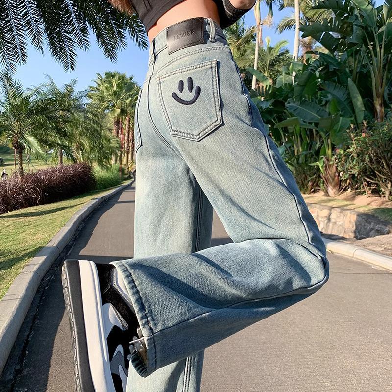 

Spring 2025 Women s Slim-Fit High-Waist Light Color Jeans 3XL for 143-160 lbs