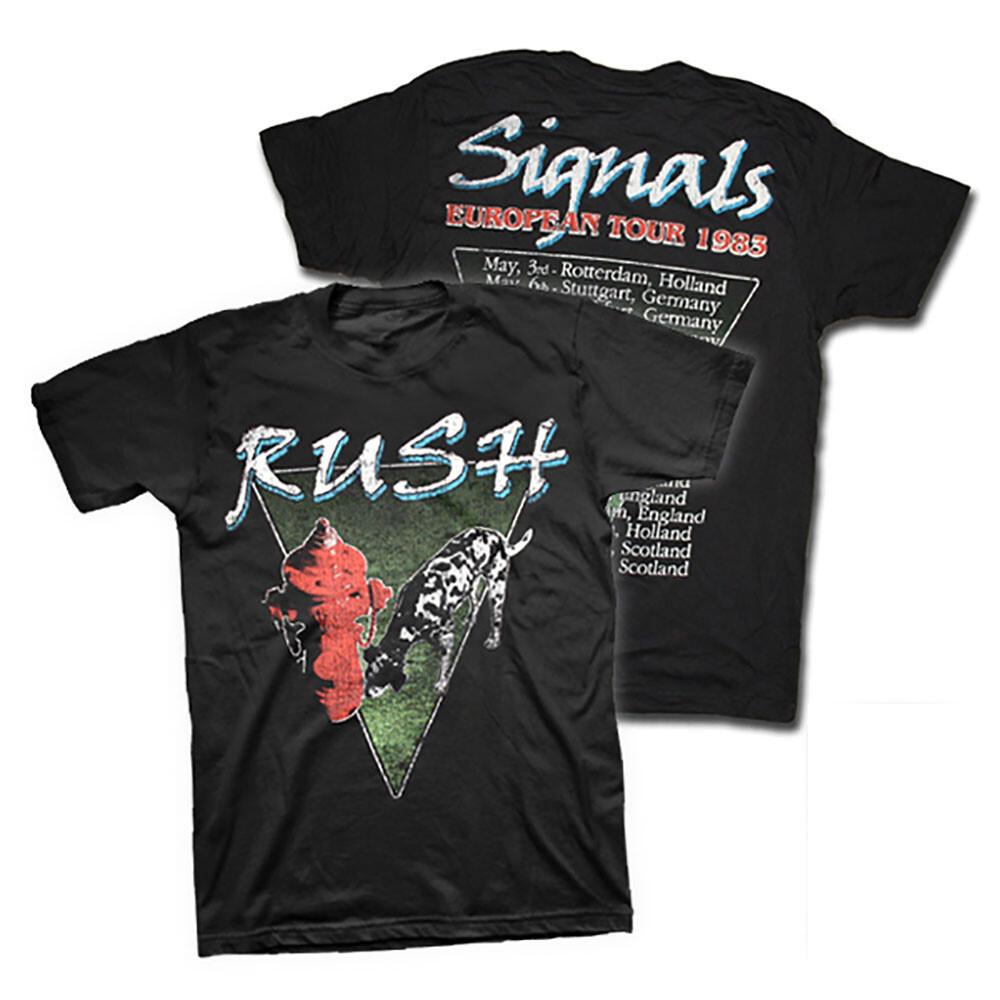 Футболка RUSH Signals 1983 European Tour С Датами Абсолютно Новая Рок Футболка Унисекс S