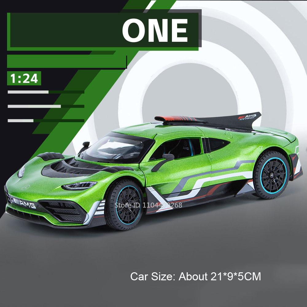 1:24 Scale ONE 300SL Sports Car Toy Model Pull Back Sound Light Shock Absorption Simulation Supercar Models Kids Presents