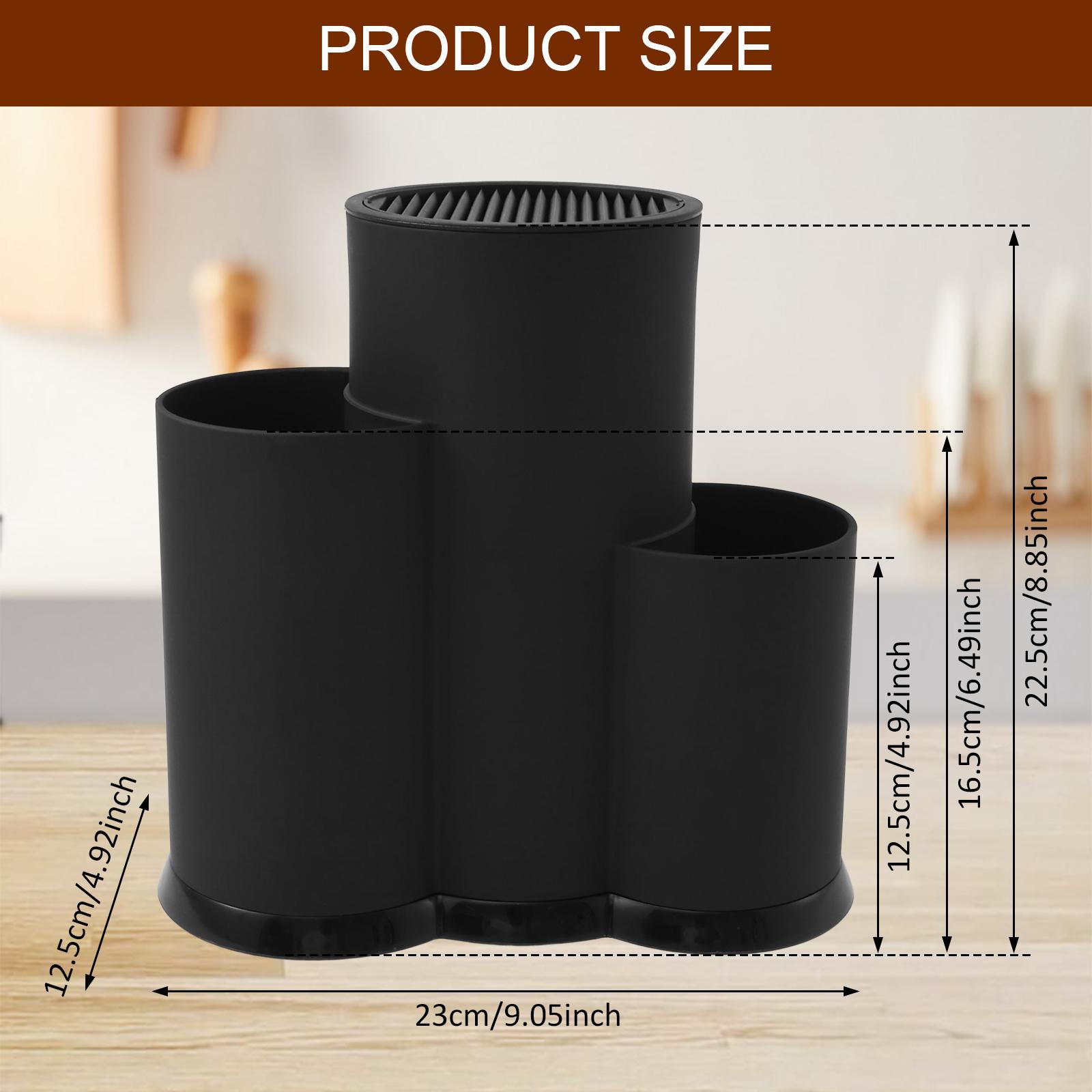 

Universal Knife Block without Knives Detachable Space Saving Knife Holder Kitchen Storage Organizer for Cutlery Organization