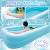 Saiveina Vinylbasseng for Hjem Stor Familie Luftbasseng for Sommer Vann PVC Trygt og 3 Luft Blå Hvit x 183 x 56 Bruk, Basseng, Barn, Beskyttelse, Lek,