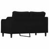 Vidaxl 2-Seater Sofa, Black, 140 Cm, Upholstered In Fabric
