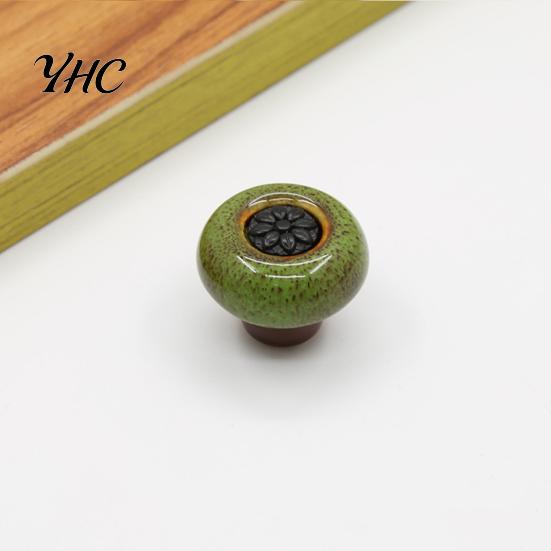 Cabinet Knobs Vintage Flower Carving Anti-rust Home Smooth Drawer Pulls Improvement Leopard Round Handle for Wardrobe