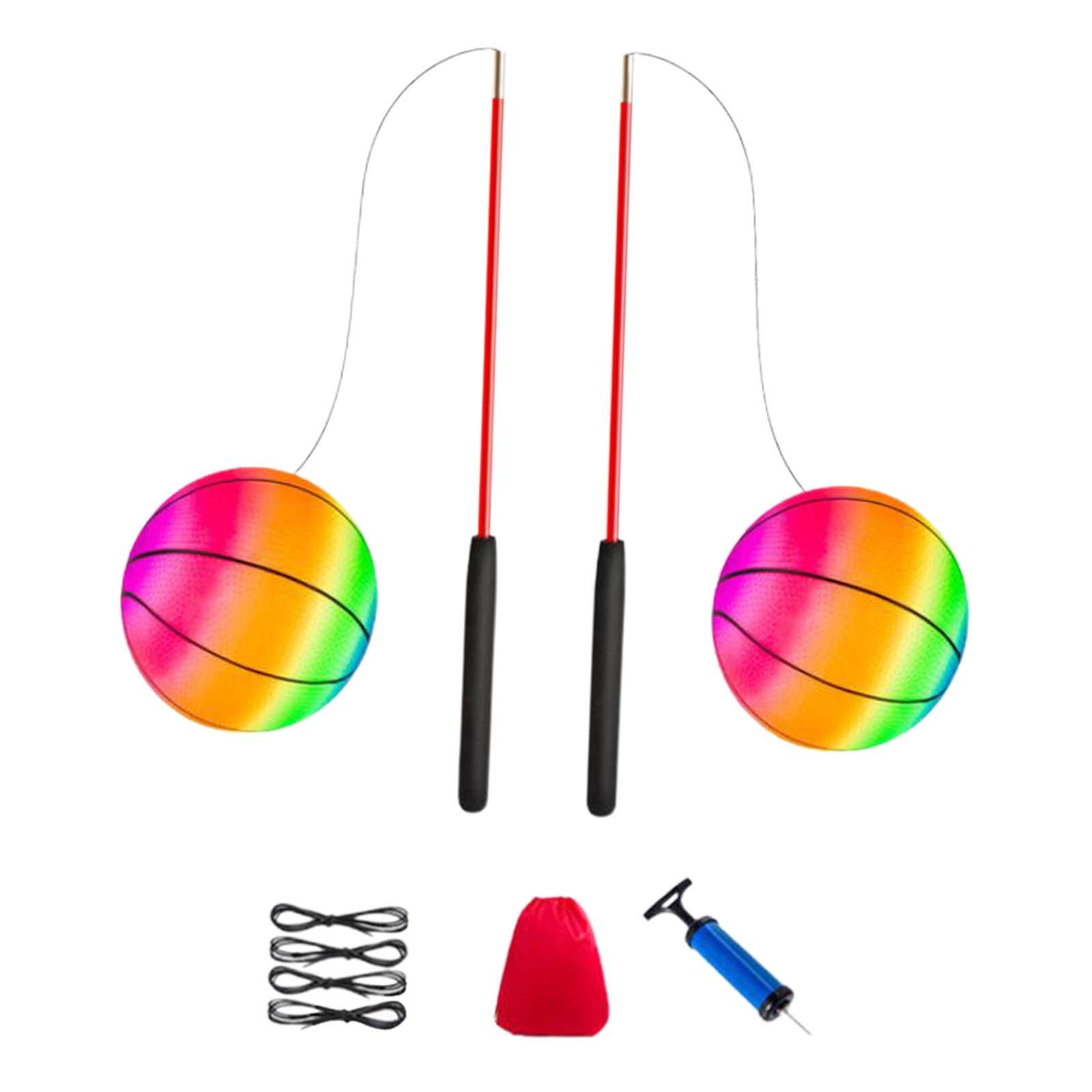 

Fitness Ball Swing Balls with Rod Sports Gym Outdoor Game Practice Hand Throwing красный