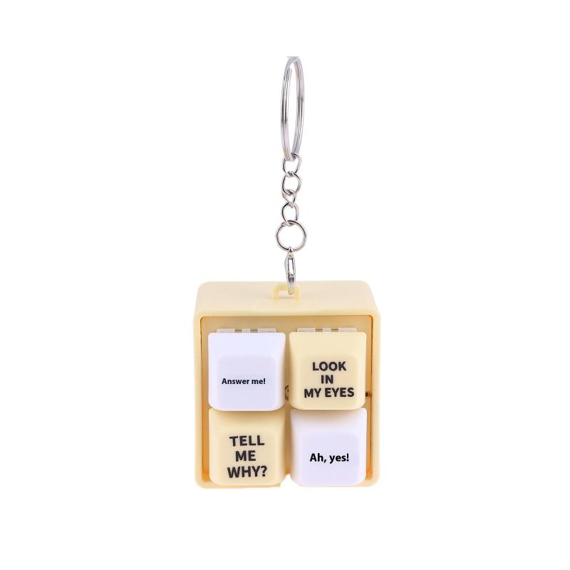 Creative Monkey Keyboard Figure With Voice Decompression Button Keychain Pendant Fun Decompression Toy