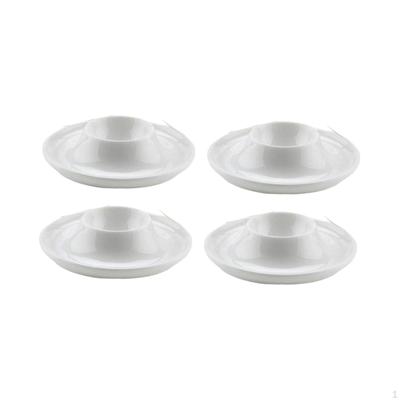 4 Portauova Decorativi, Unici, Facili da Pulire, Impilabili, Vaschette per Dispensa, Colazione, E