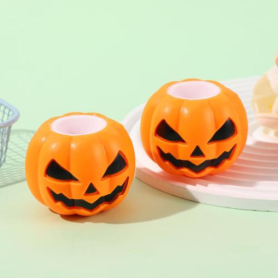 Creepy Pumpkin Pinch Toy 12Pcs Pop-up Ghost Squeeze Toy Stress Relief Head Sensory Halloween Toys Fidget for Party Favors Set