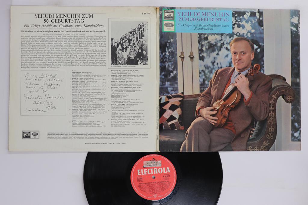 LP Record YEHUDI MENUHIN - Yehudi Menuhin Zum 50 Geburtstag E91475 ELECTROLA 1966 Germany Classical Used