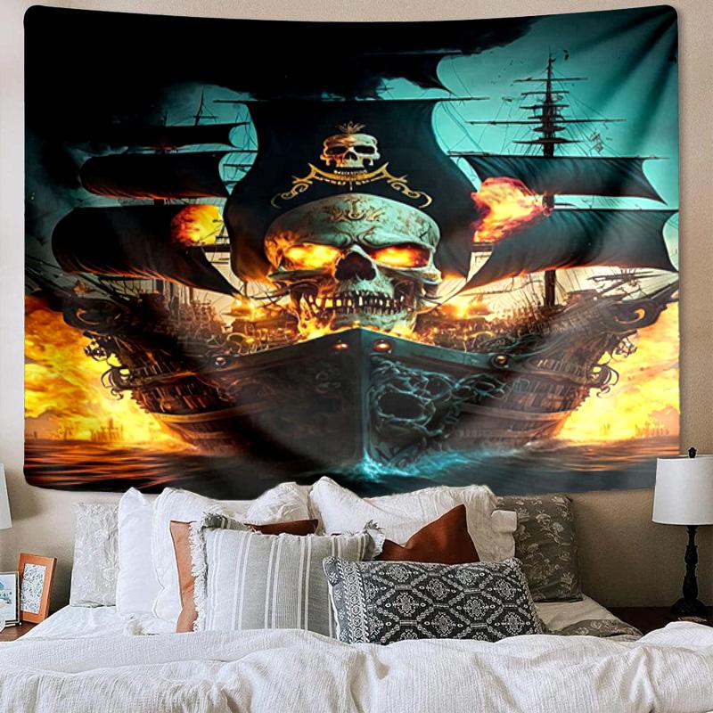 Pirate Ship Adventure Tapestry Room Decoration Wall Hanging for Living Room Bedroom, dormitory, Birthday and Christmas gifts