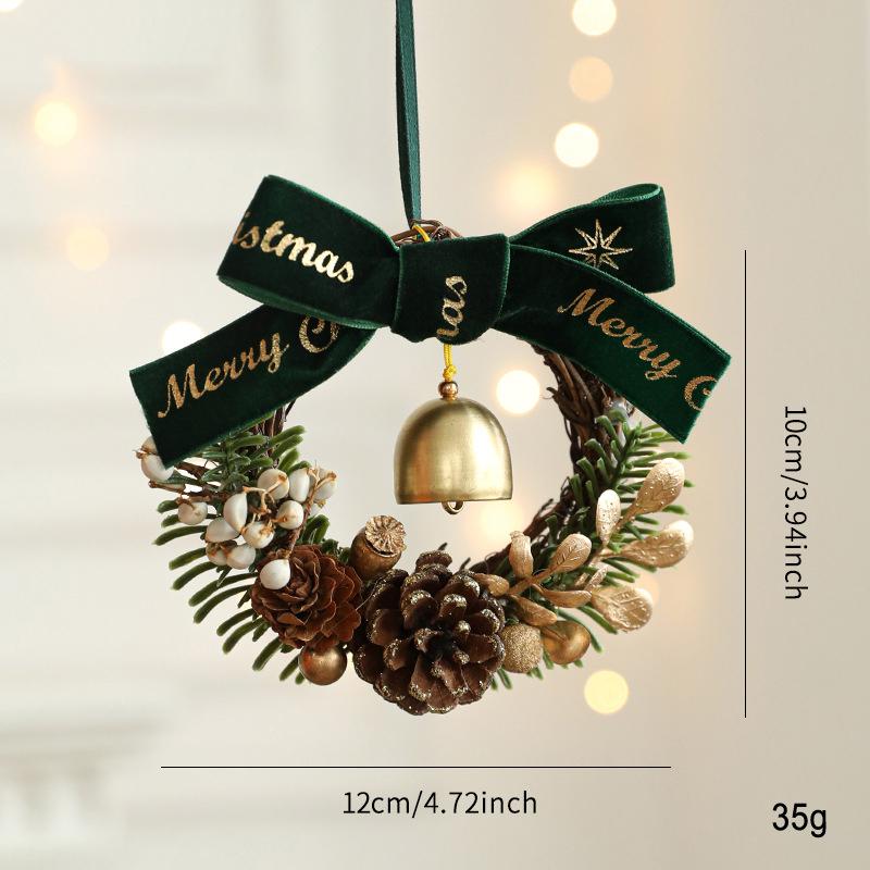 Neujahr Weihnachtsdekorationen Glocke Kranz Anhänger Weihnachtsbaumschmuck Atmosphäre Frühling Kreativ Festlich Partyzubehör