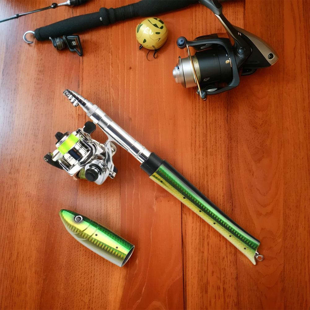 Portable Fish Shaped Fishing Rod Reel Combo Mini Pocket Pen Fishing Rod with Reel Fishing Pole with Reel Fishing Accessories China Mainland