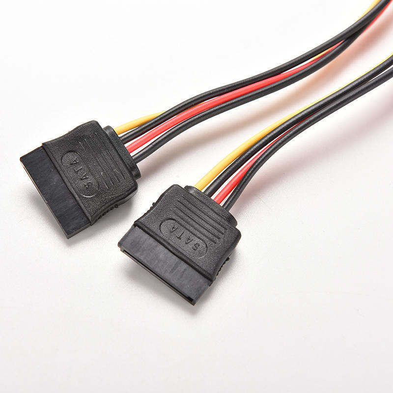 15 Pin Sata Male To Sata Female 1:2 Y Splitter Power Cable