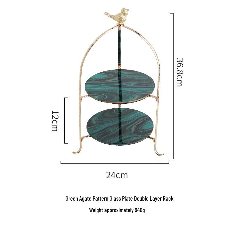 Европейская двухъярусная золотая подставка для десертов: Трехъярусная подставка для тортов и выпечки для хранения и демонстрации во время чаепития