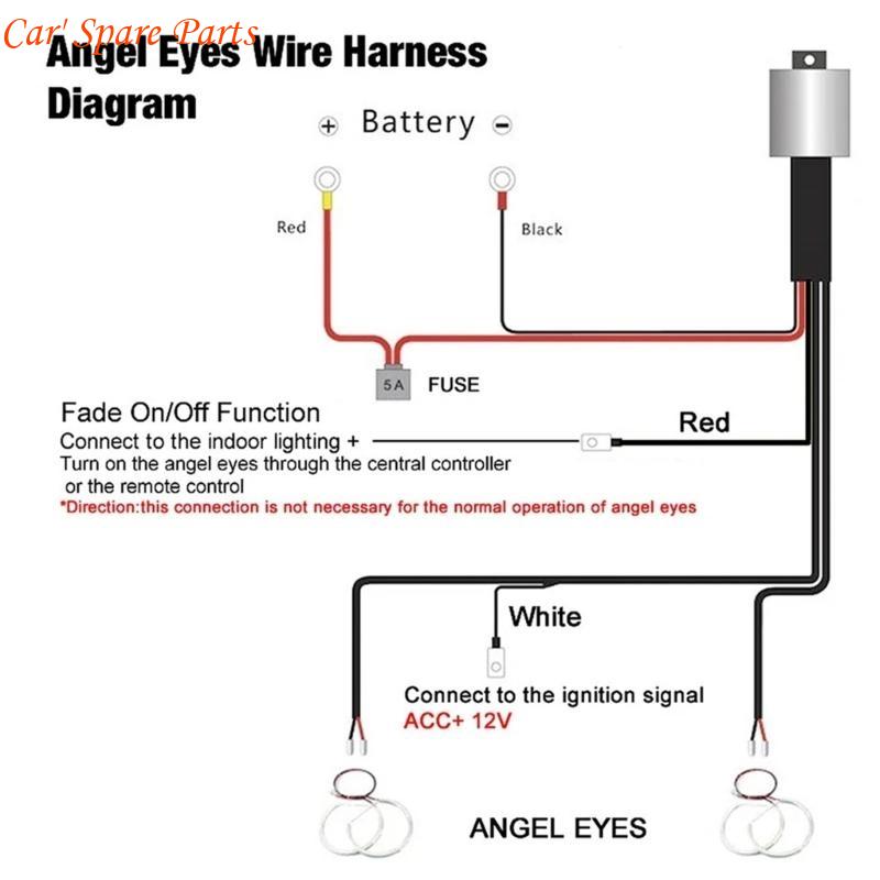 Y4UA Ccfl Eye Auto Accessories LED Rings Light High Brightness Eyes Light Rings Light for E46 1993-2003