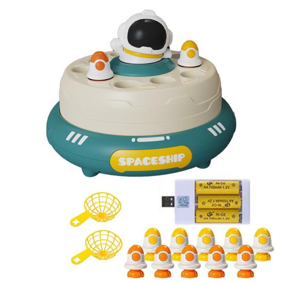 

1 Набор Настольная игра Ракетоноска Вращающийся космический корабль Игрушка-ловушка для прыгающих мячиков Тренировка концентрации Интерактивная игра для родителей и детей Магнитная рыбалка для мальчиков зелёный