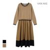 VANAKE Knit Color Block Two-Piece Dress_Vb3Zkoug01Z